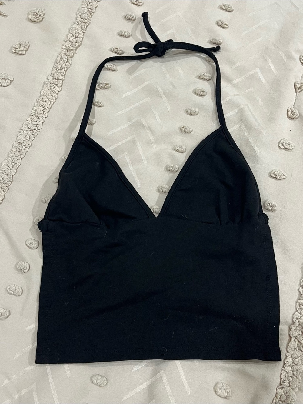 Edikted Black Halter Crop Top